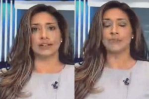 INSECT COULD NOT STOP NEWS ANCHOR FROM HER DUTY