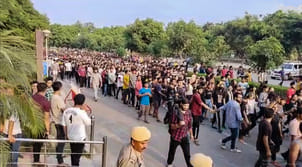 PROTESTS AT UNIVERSITY IN CHANDIGARH FOR ALLEGED UPLOADING OBJECTIONABLE VIDEOS